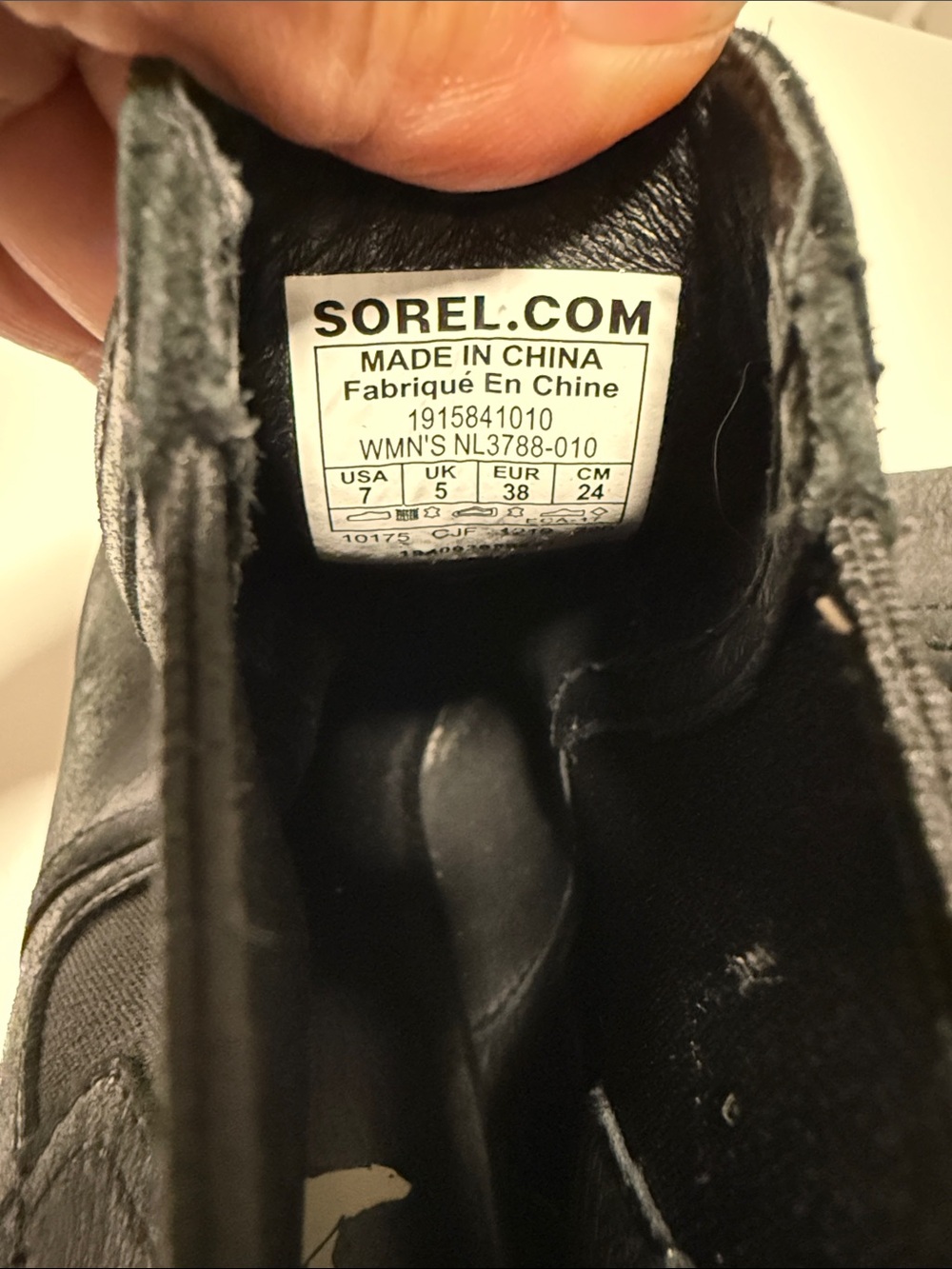 Sorel Joan of Arctic Black Wedge Chelsea Bootie sz 7 - Picture 6 of 6
